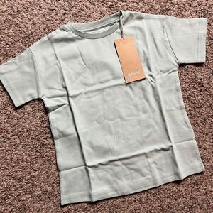 NWT Goumi Kids Swell Tee SZ 10-12Y Youth Large Oversized Top Blue Bamboo Organic